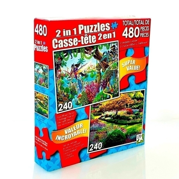 NIB 2 in 1 Puzzles 2x 240 Pieces Landscape Theme Puzzles - Picture 1 of 2